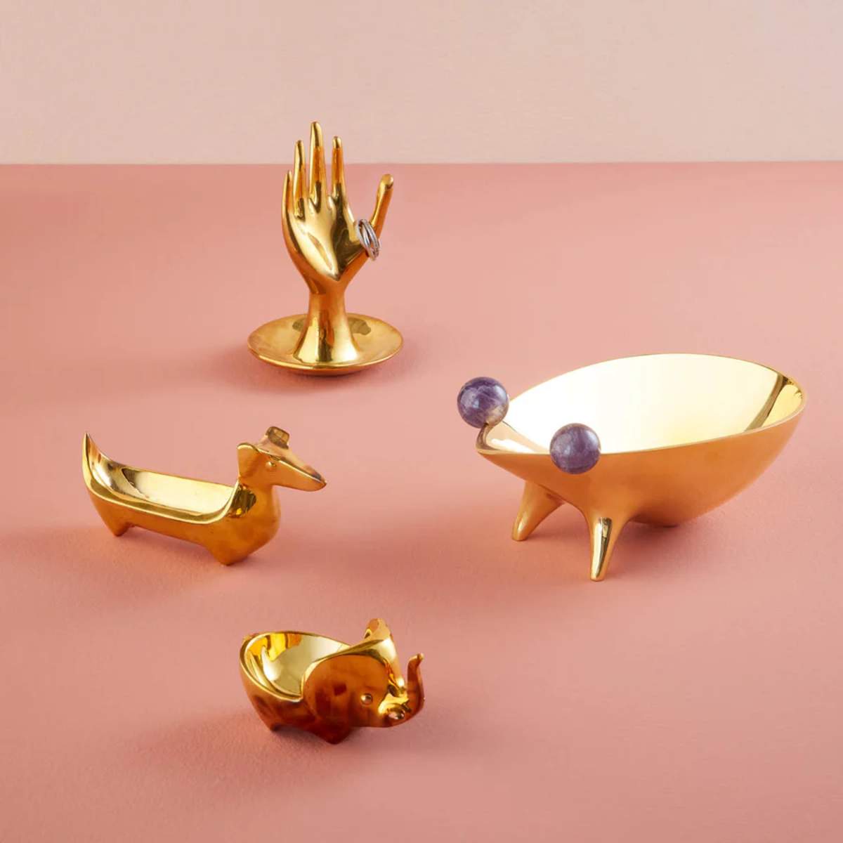 Jonathan Adler Brass Hand Ring Holder