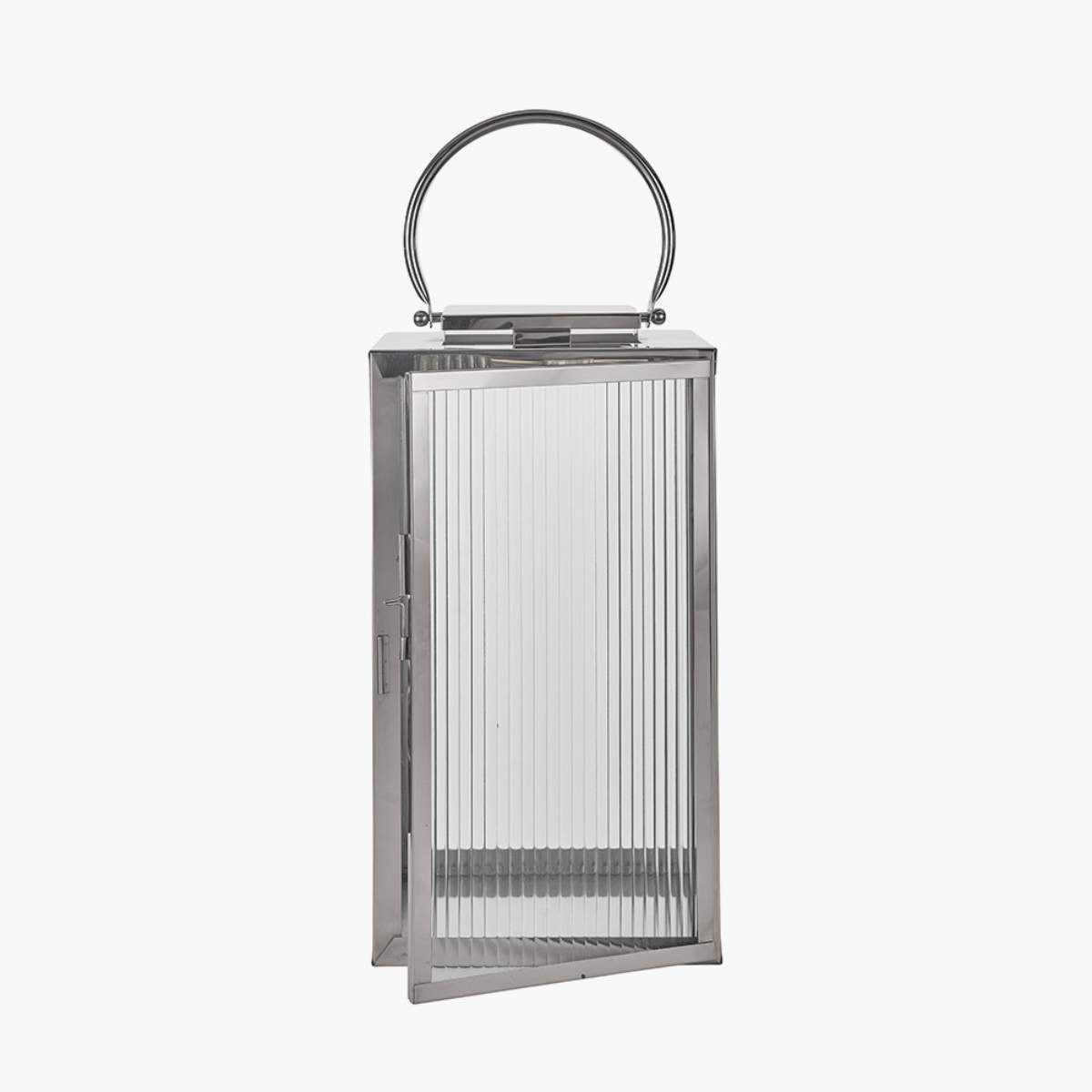 Pacific Lifestyle Brass Metal and Smoked Glass Panelled Hurricane