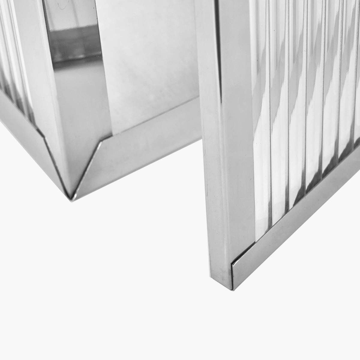 Pacific Lifestyle Brass Metal and Smoked Glass Panelled Hurricane