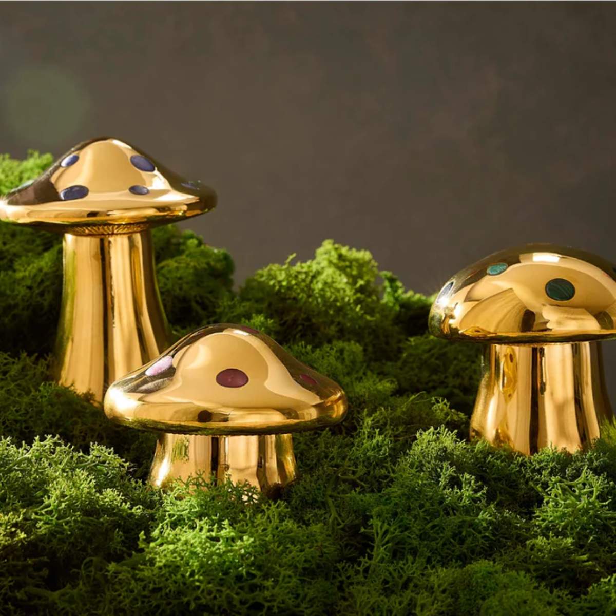 Jonathan Adler Brass Mushroom Box Large