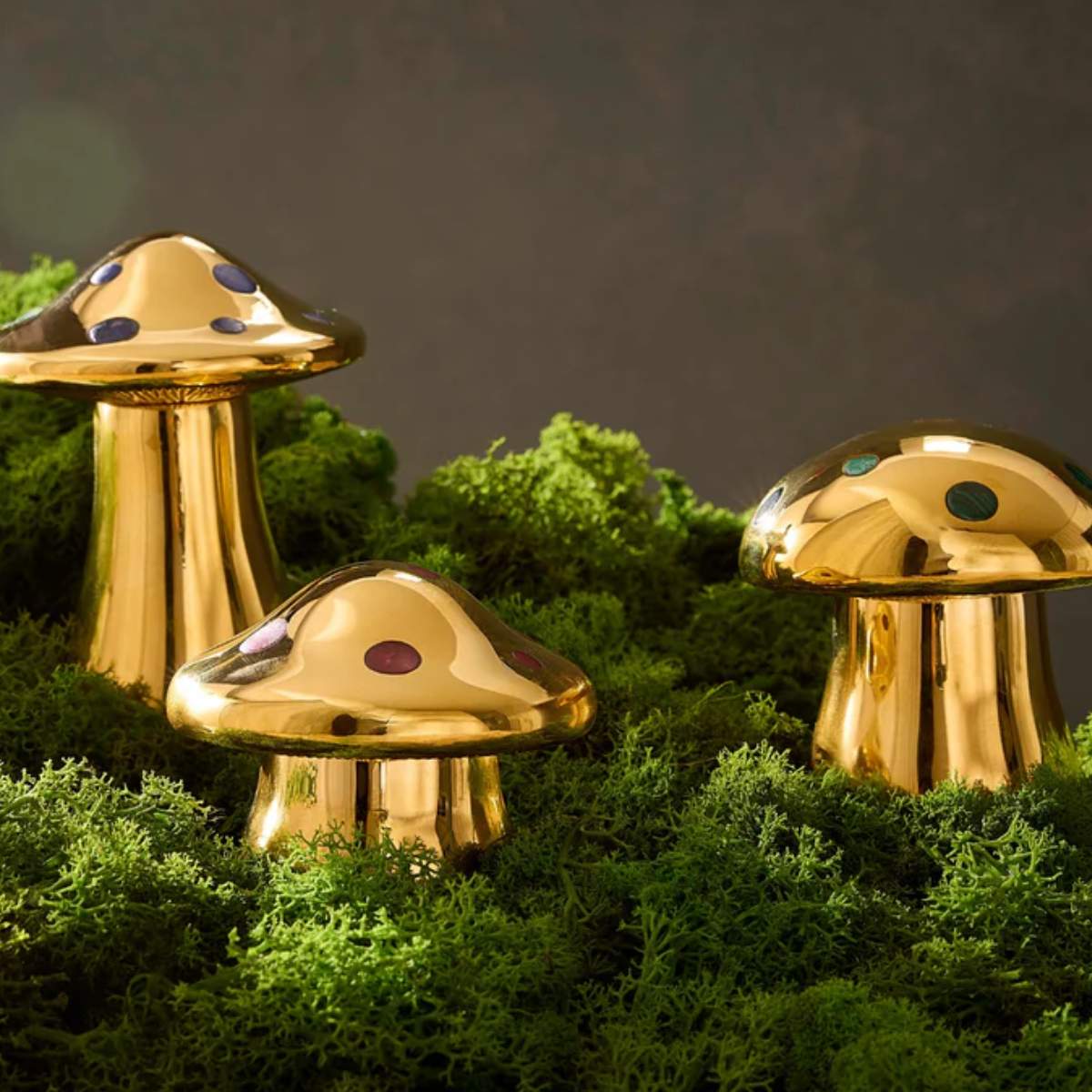 Jonathan Adler Brass Mushroom Box Medium