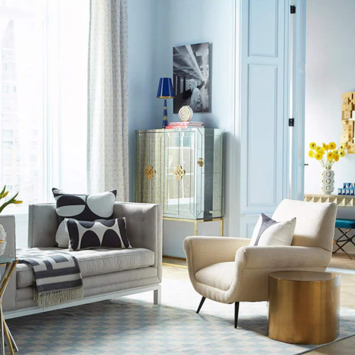 Jonathan Adler Brass Teardrop Table