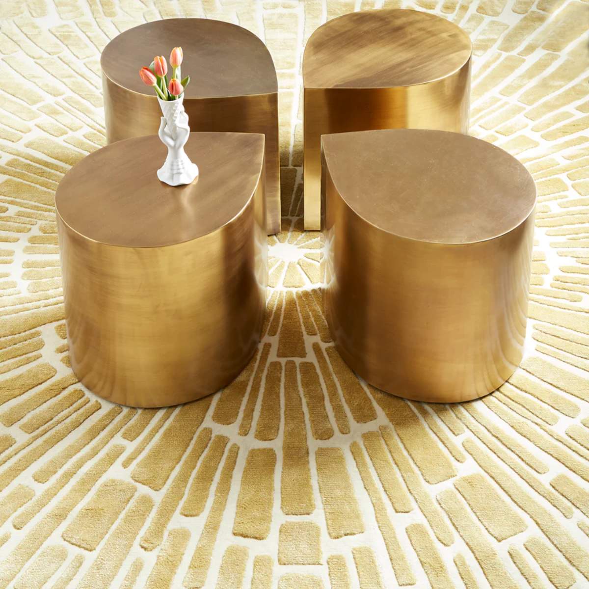Jonathan Adler Brass Teardrop Table