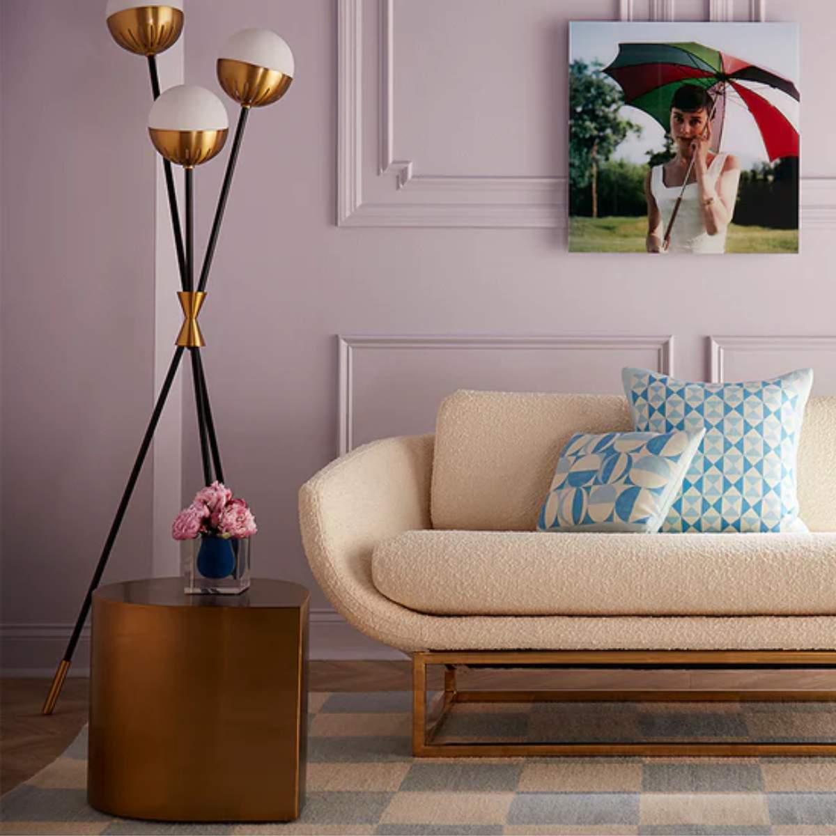 Jonathan Adler Brass Teardrop Table