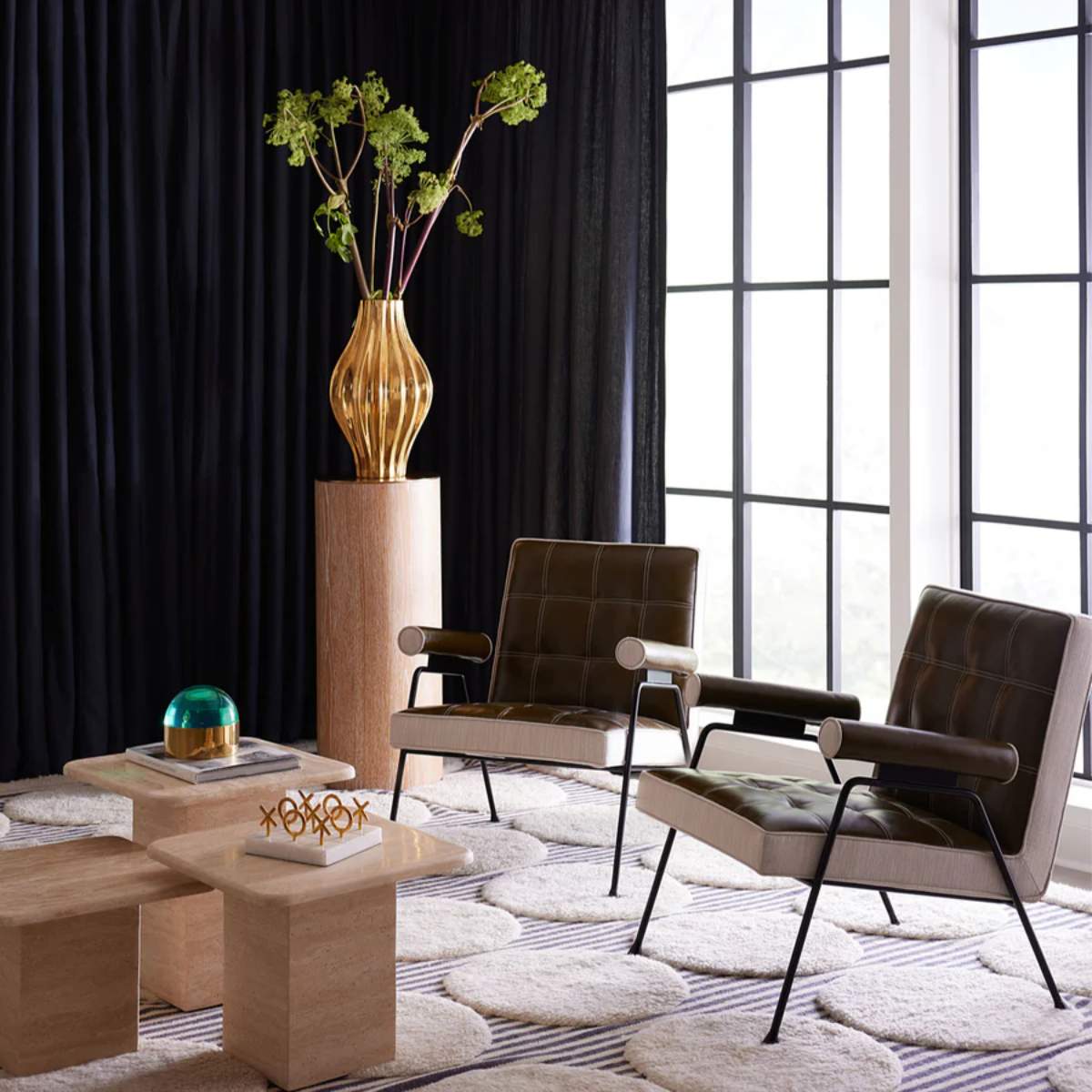 Jonathan Adler Brass Tic-Tac-Toe Set