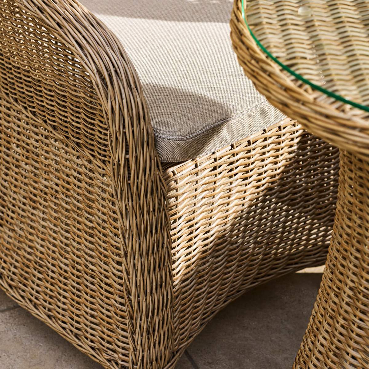Garden Trading Brayford Bistro Set Dark Natural