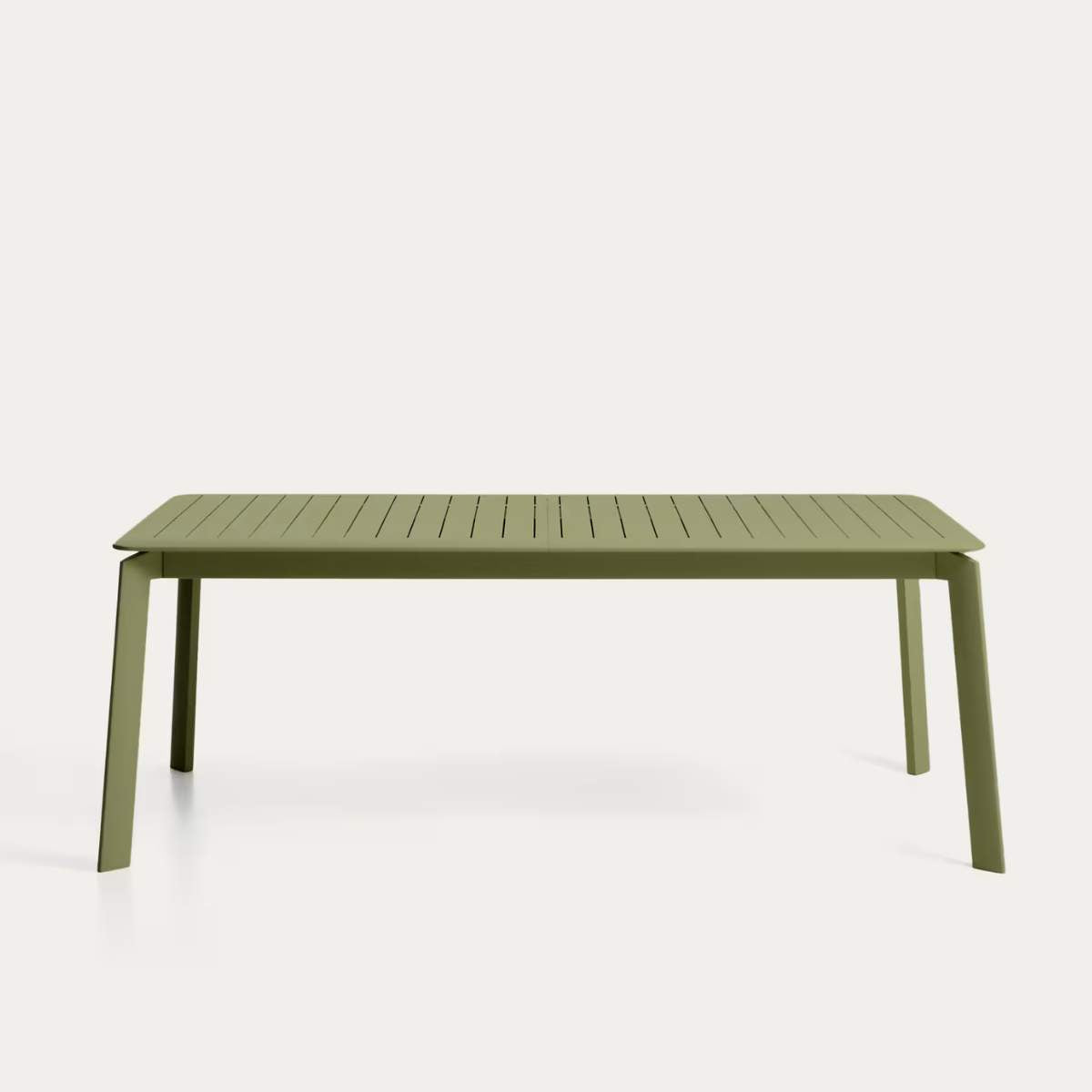 Kave Home Brela green extendable aluminium table 205(287) x 100cm
