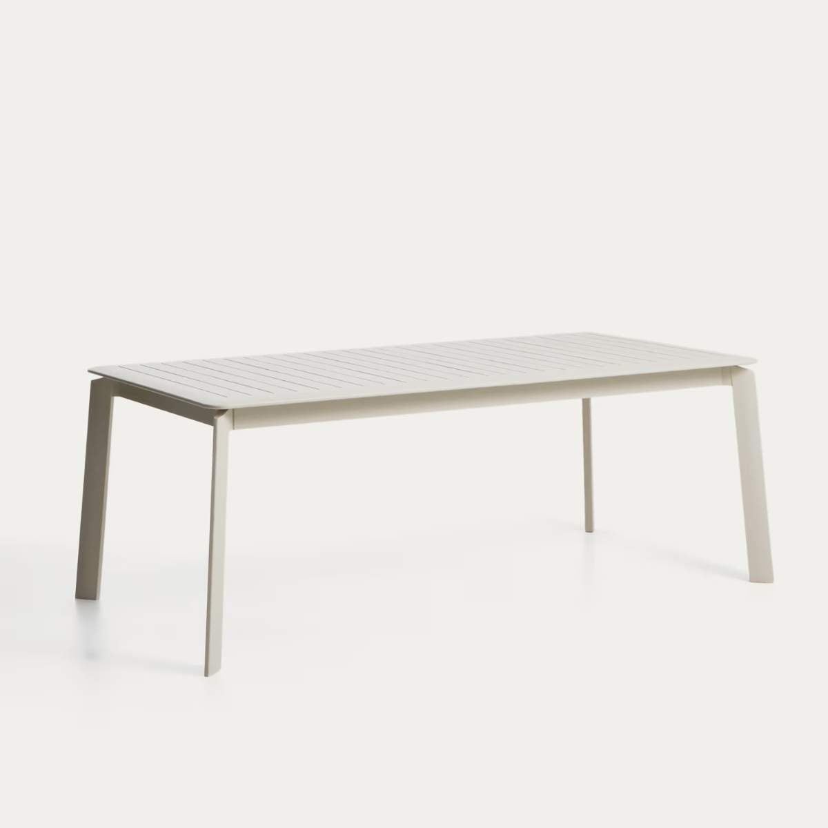 Kave Home Brela green extendable aluminium table 205(287) x 100cm
