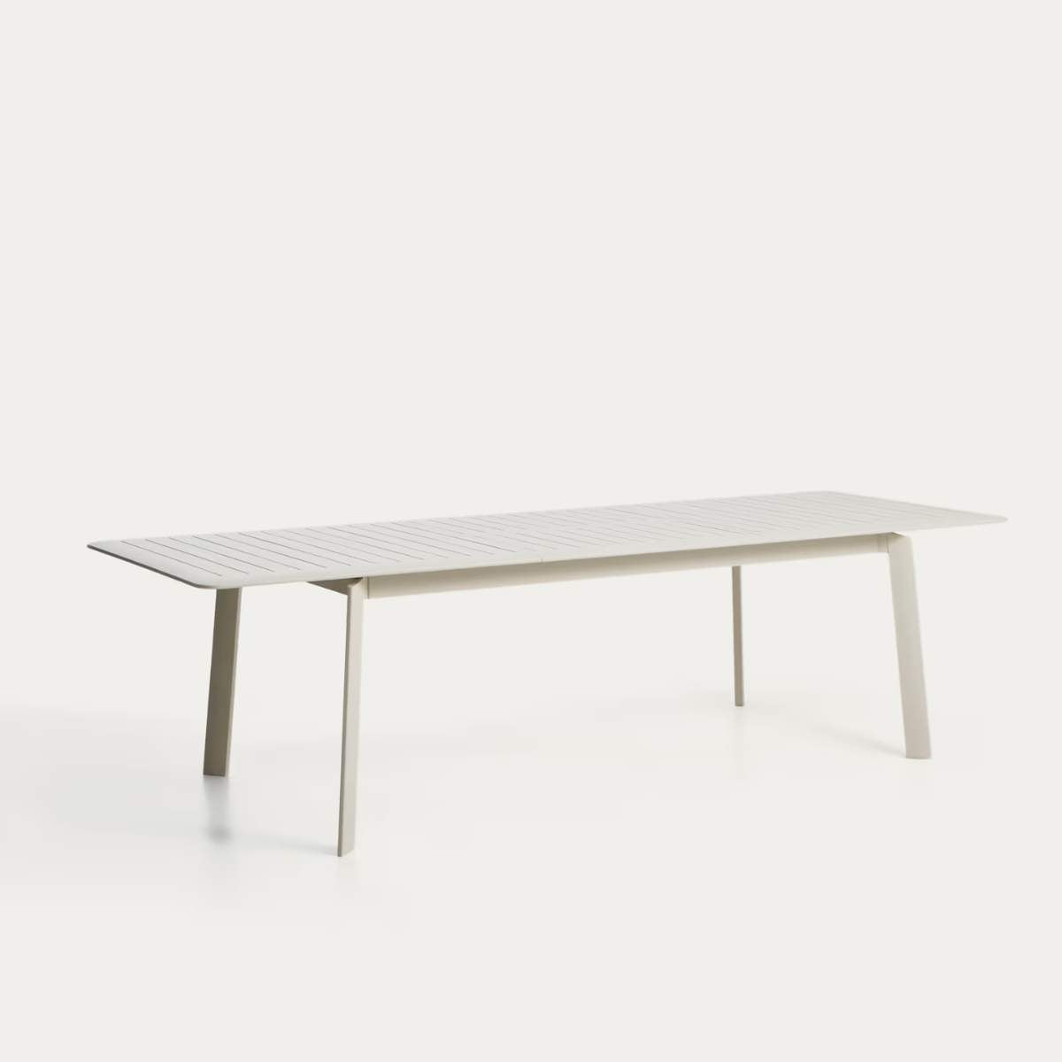 Kave Home Brela green extendable aluminium table 205(287) x 100cm