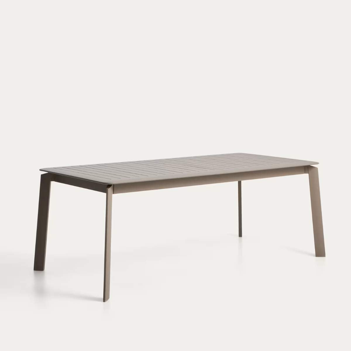 Kave Home Brela green extendable aluminium table 205(287) x 100cm