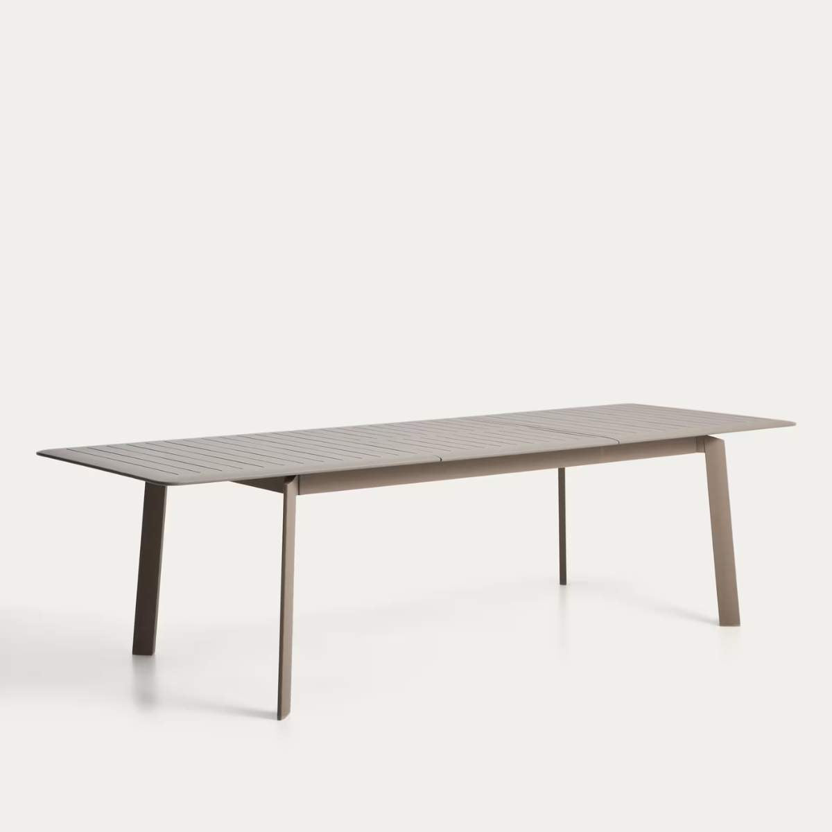 Kave Home Brela green extendable aluminium table 205(287) x 100cm