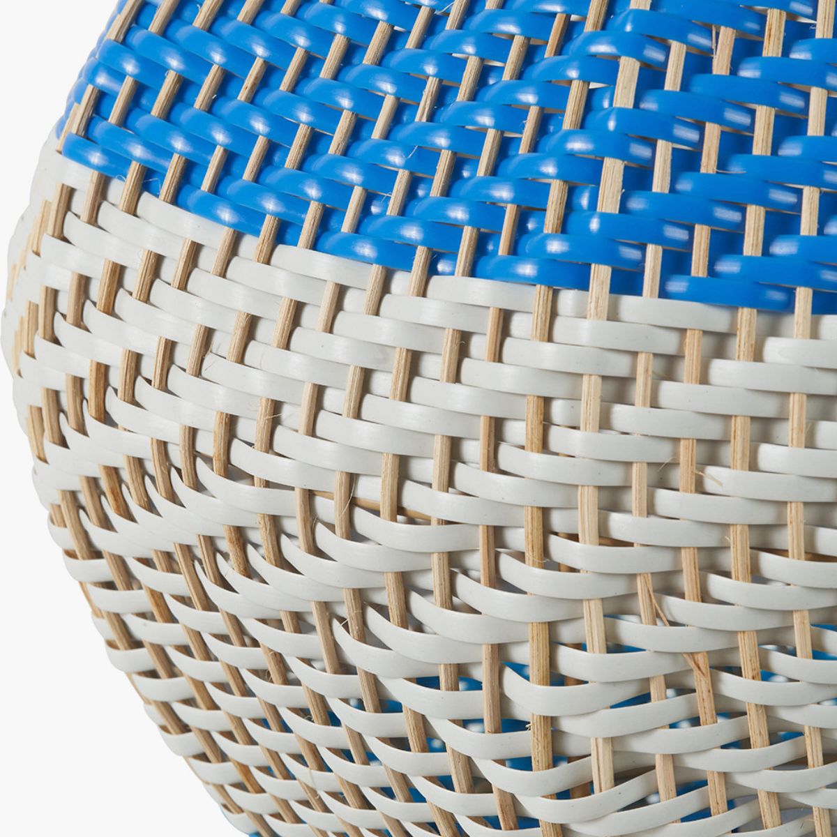 Designers Guild Brera Rattan Large Table Lamp Cobalt