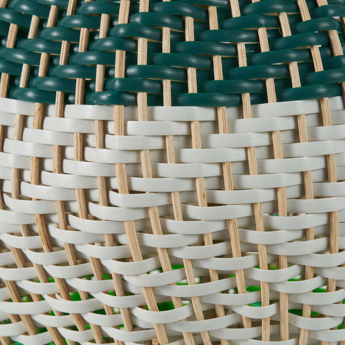 Designers Guild Brera Rattan Small Table Lamp Emerald