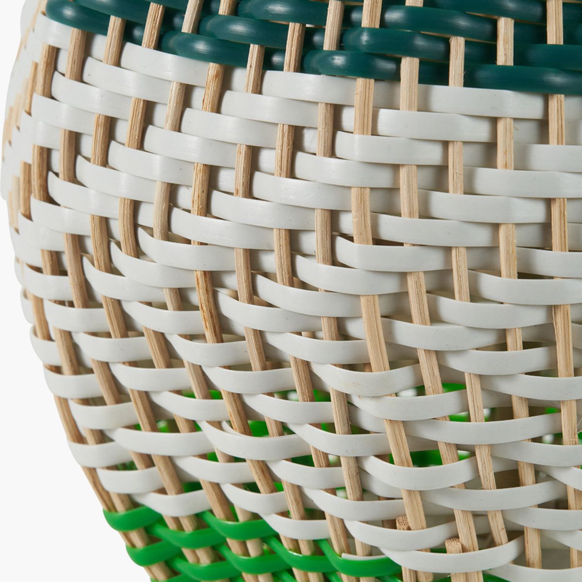 Designers Guild Brera Rattan Small Table Lamp Emerald