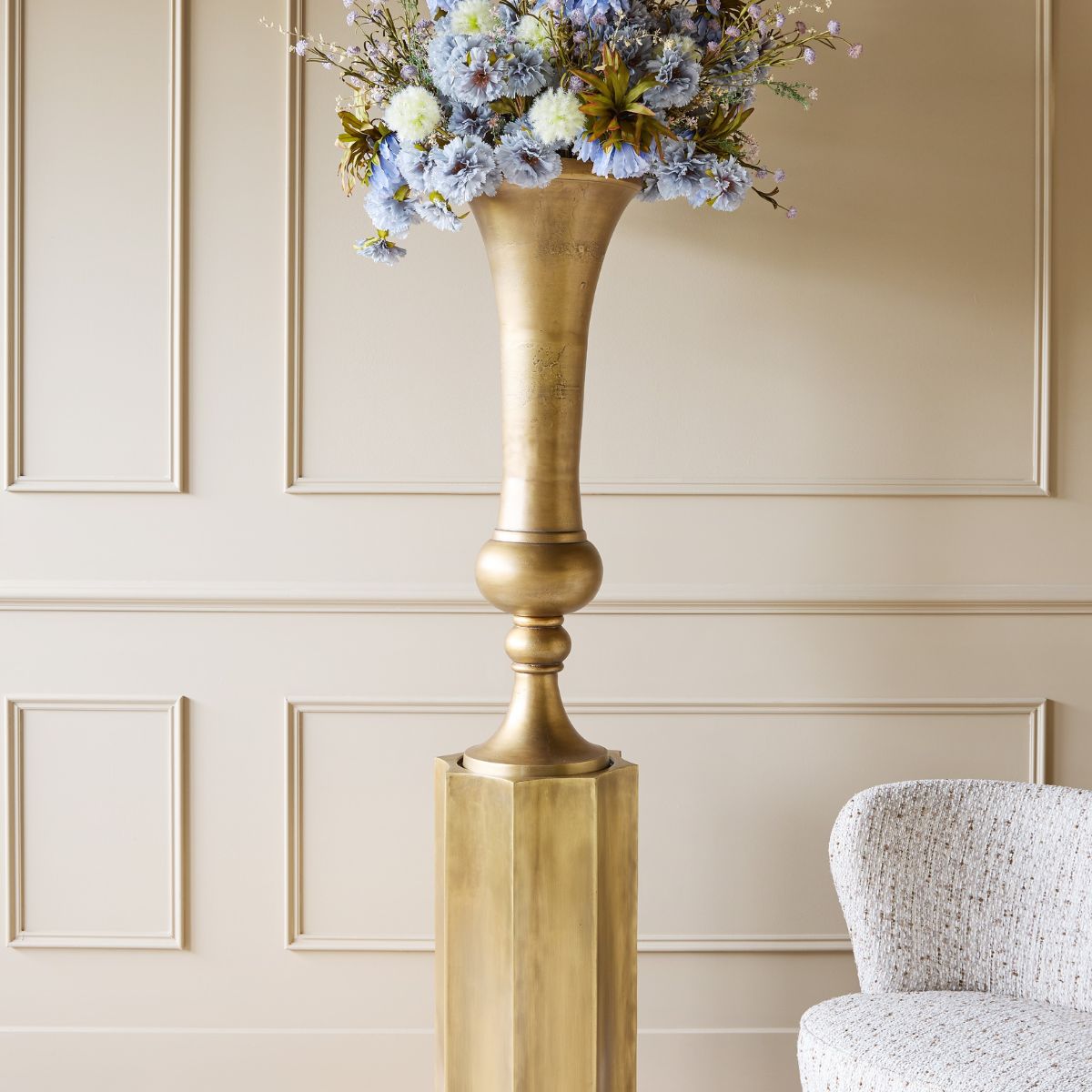 Libra Interiors Brockley Antique Brass Planter 100cm