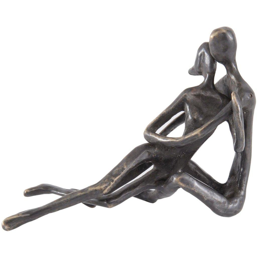 Bronze Embracing Couple Love Sculpture-Beaumonde