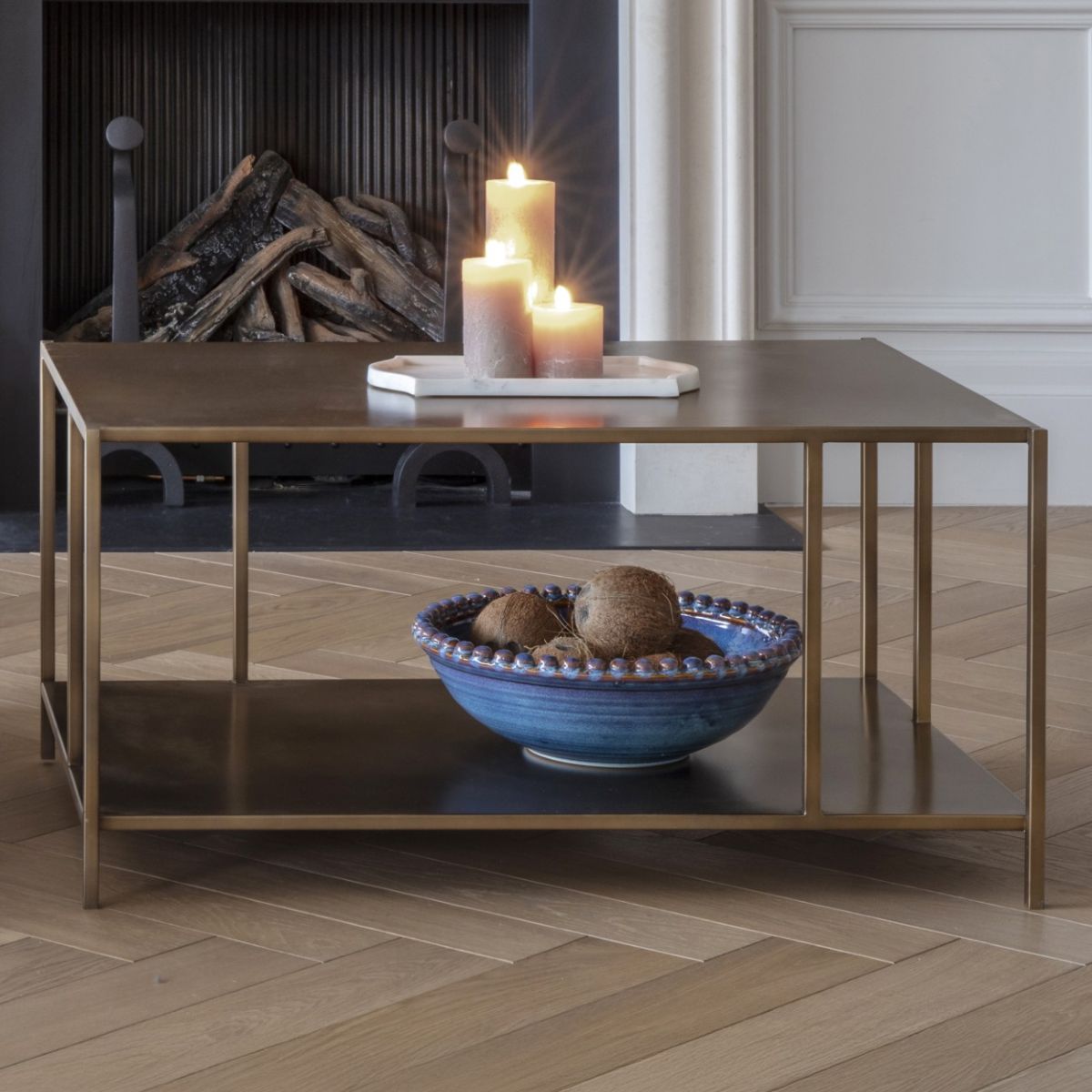 Libra Interiors Brooks Coffee Table Brushed Champagne