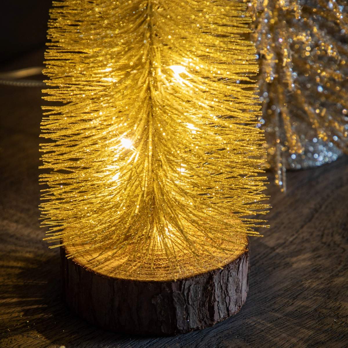 Gallery Direct Brush Tree 20 LED Lights Gold