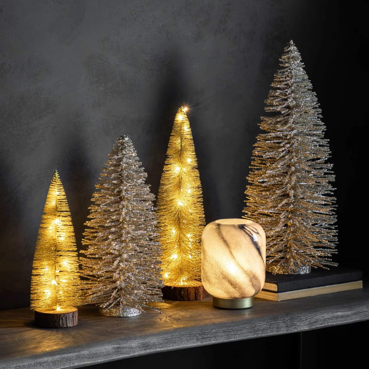 Gallery Direct Brush Tree 20 LED Lights Gold