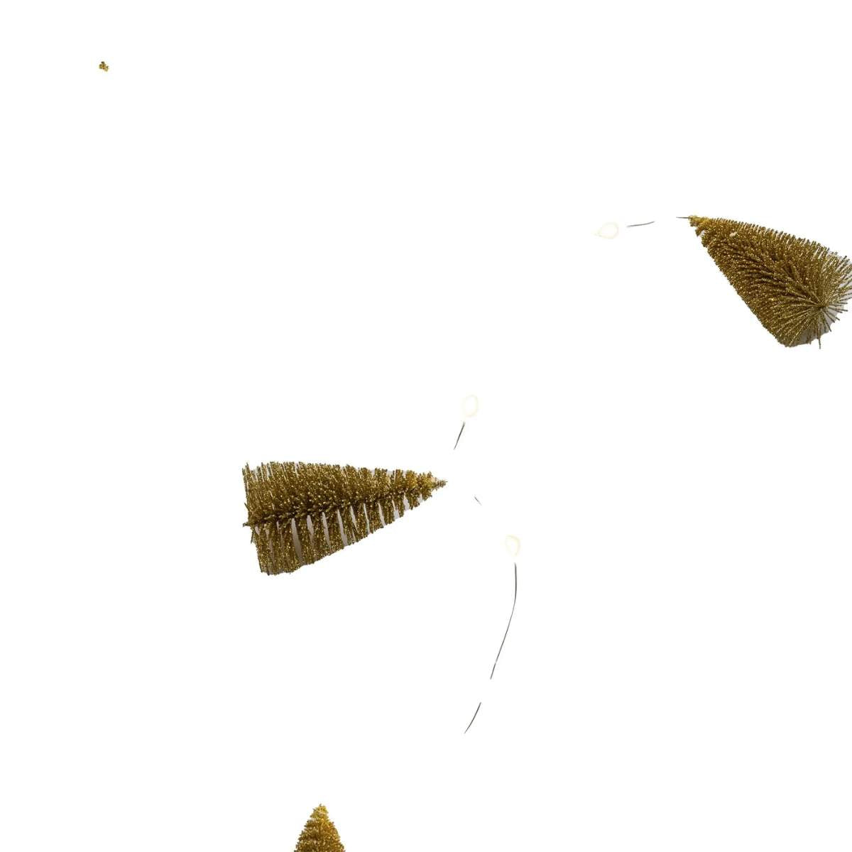 Gallery Direct Brush Tree Garland 15 LED Lights Gold