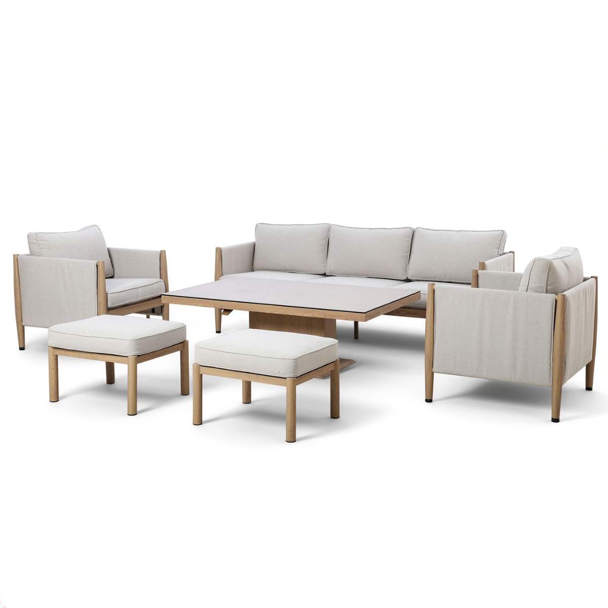 Maze Burford 3 Seat Aluminium Sofa Dining Set