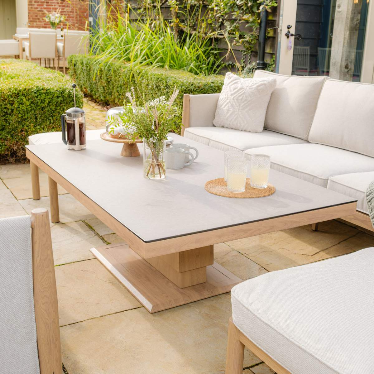 Maze Burford 3 Seat Aluminium Sofa Dining Set