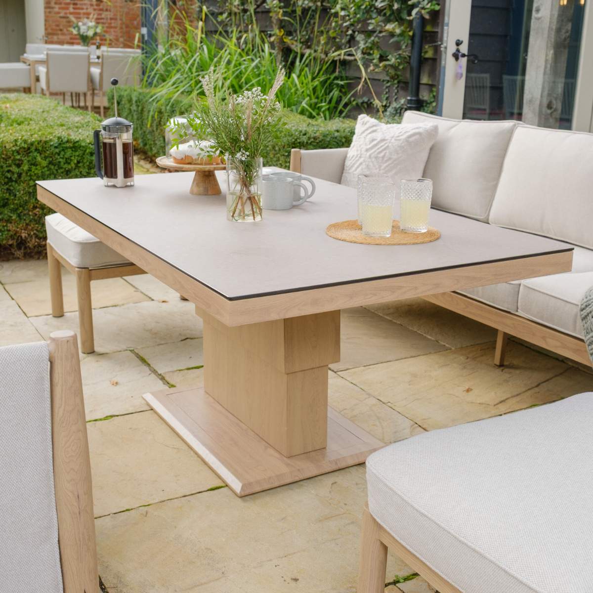 Maze Burford 3 Seat Aluminium Sofa Dining Set