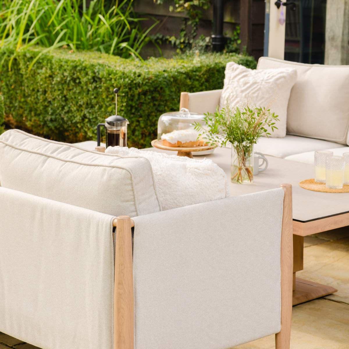 Maze Burford 3 Seat Aluminium Sofa Dining Set