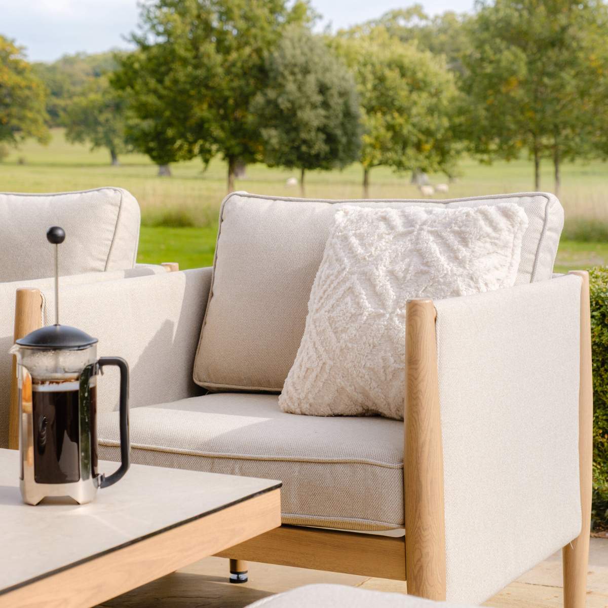 Maze Burford 3 Seat Aluminium Sofa Dining Set