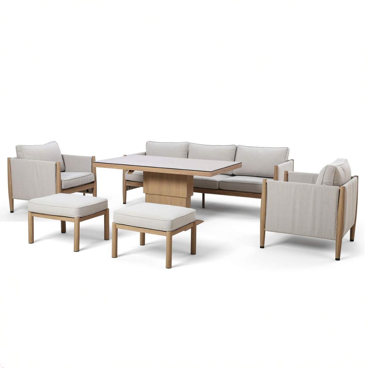 Maze Burford 3 Seat Aluminium Sofa Dining Set
