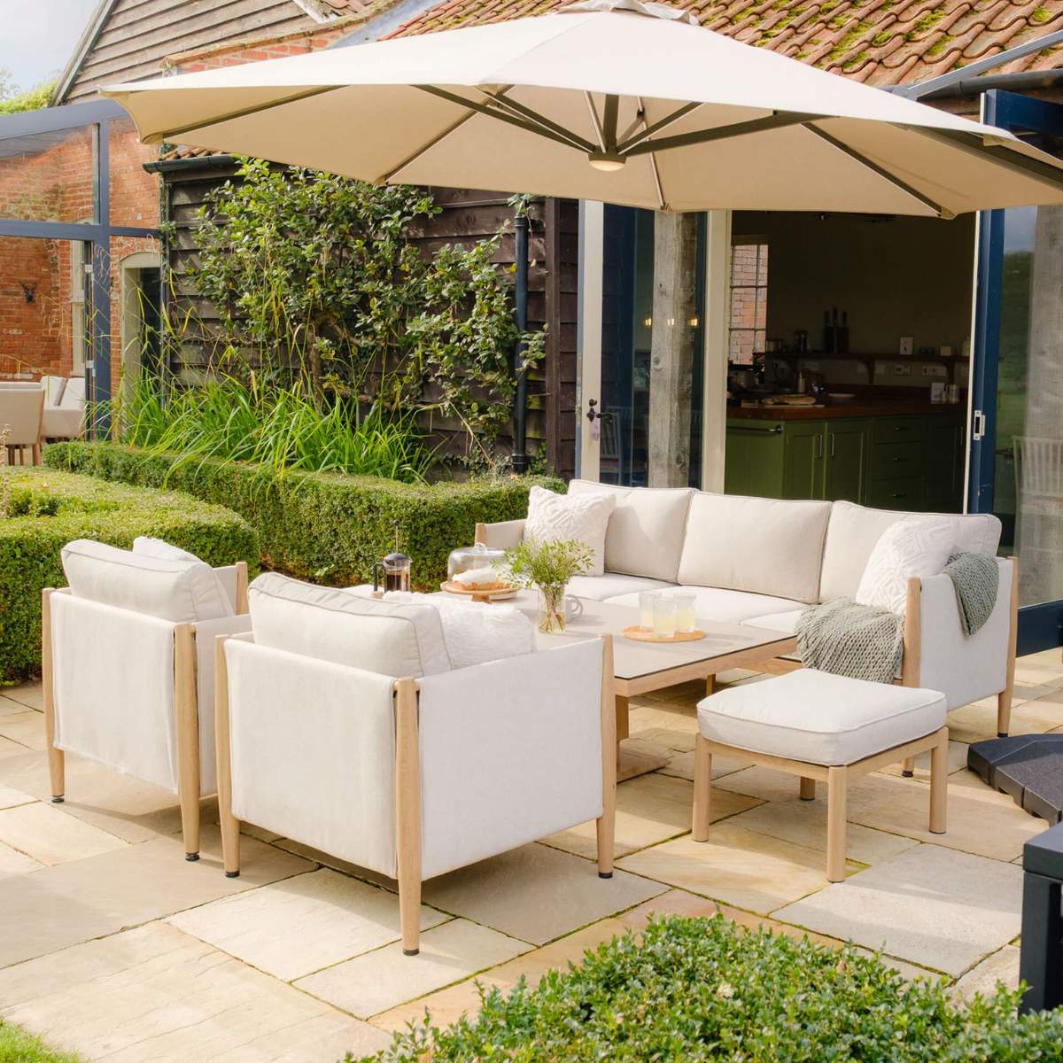 Maze Burford 3 Seat Aluminium Sofa Dining Set