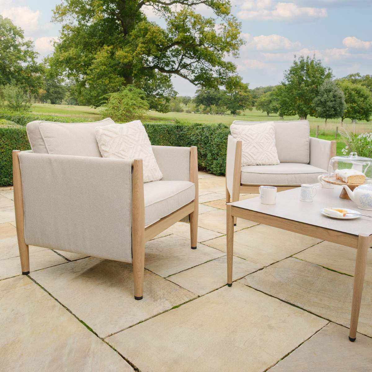 Maze Burford 3 Seat Aluminium Sofa Set