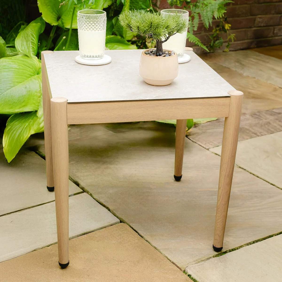 Maze Burford Aluminium Square Side Table