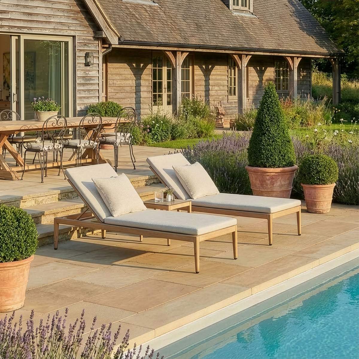 Maze Burford Aluminium Sunlounger Set