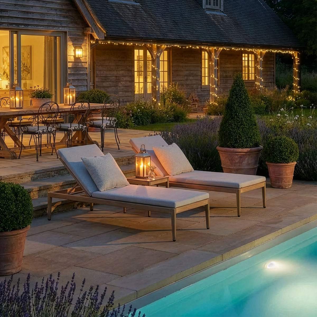 Maze Burford Aluminium Sunlounger Set