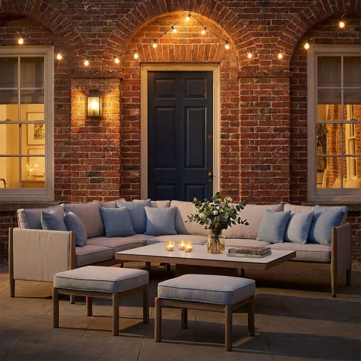 Maze Burford Large Aluminium Corner Dining Set