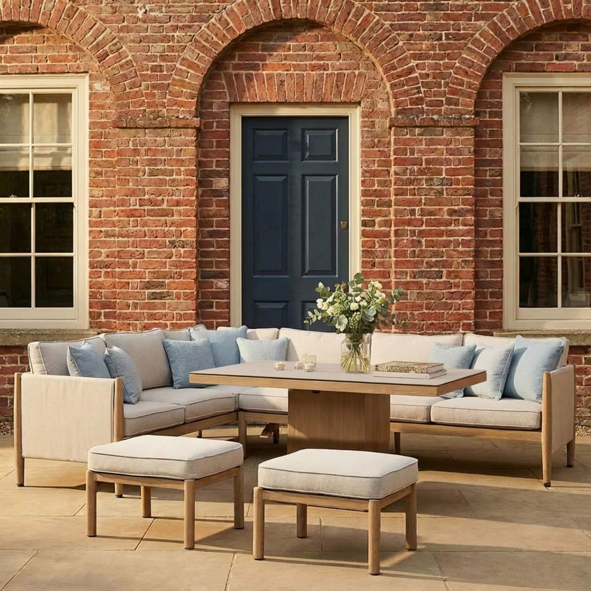 Maze Burford Large Aluminium Corner Dining Set