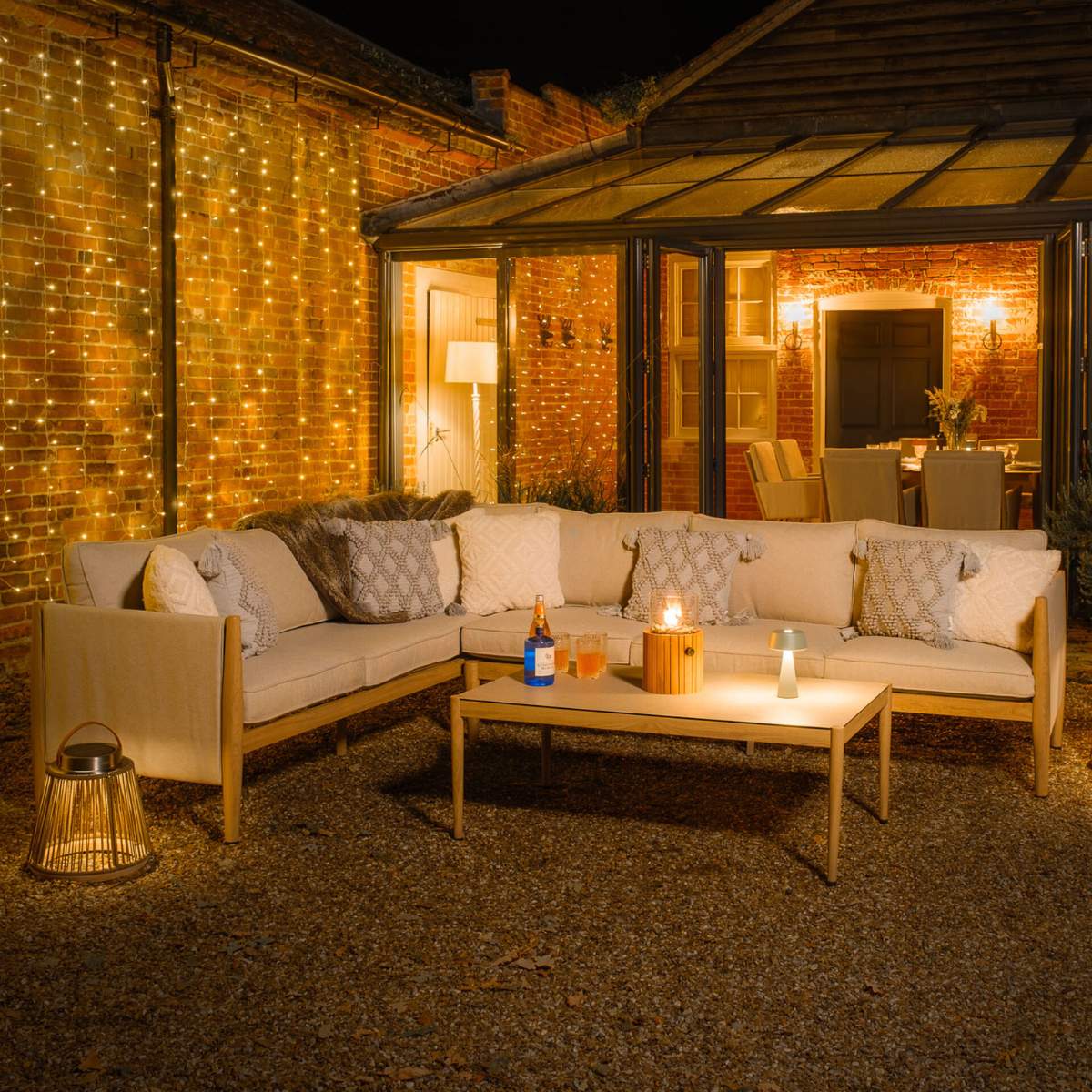 Maze Burford Large Aluminium Corner Sofa Set