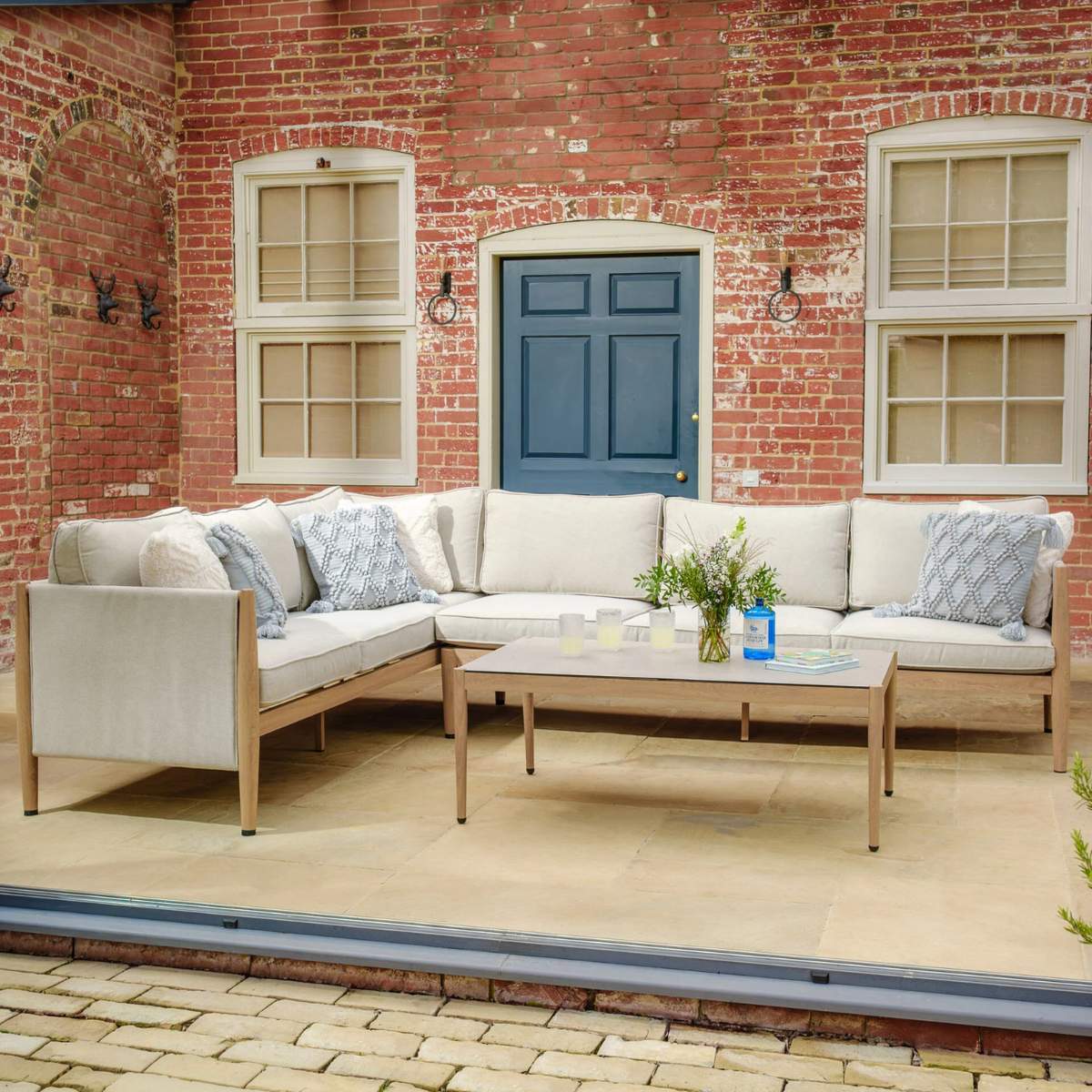 Maze Burford Large Aluminium Corner Sofa Set