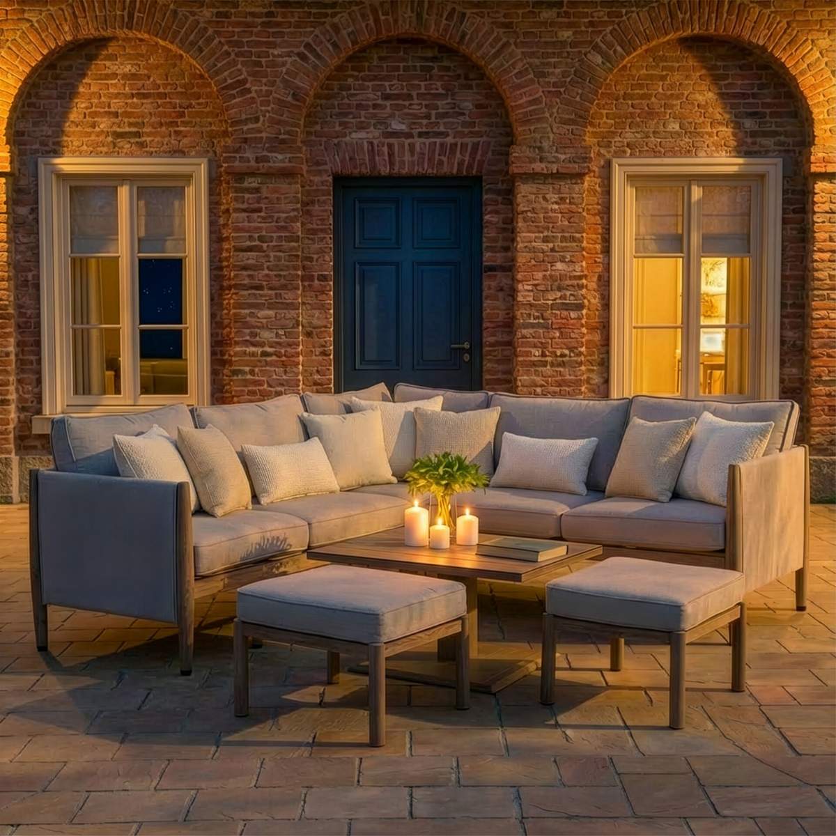 Maze Burford Small Aluminium Corner Dining Set