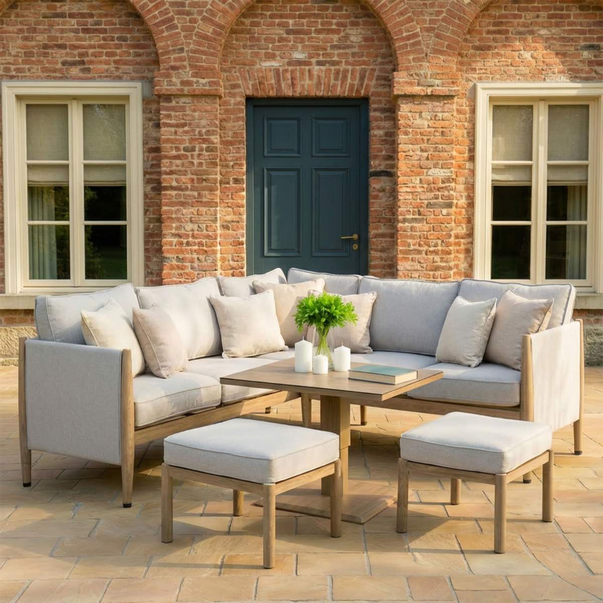 Maze Burford Small Aluminium Corner Dining Set
