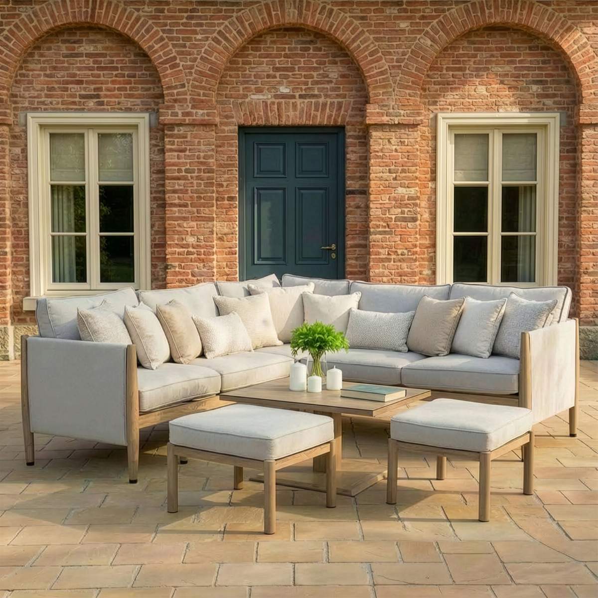 Maze Burford Small Aluminium Corner Dining Set