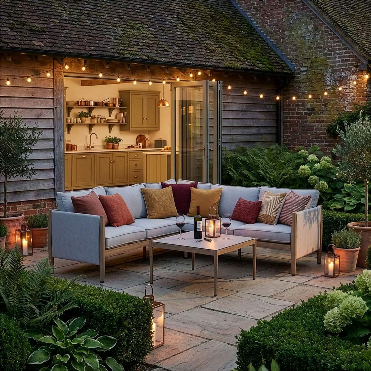 Maze Burford Small Aluminium Corner Sofa Set