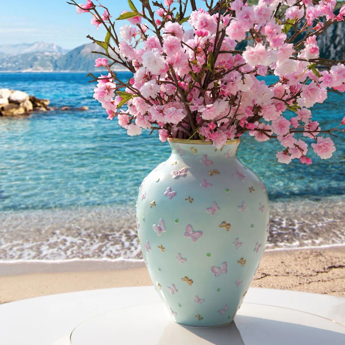 Villari Butterfly Large Vase