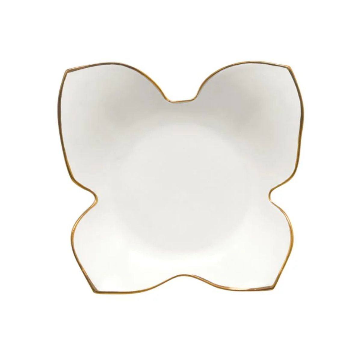 Villari Butterfly White & Gold Trinket Dish