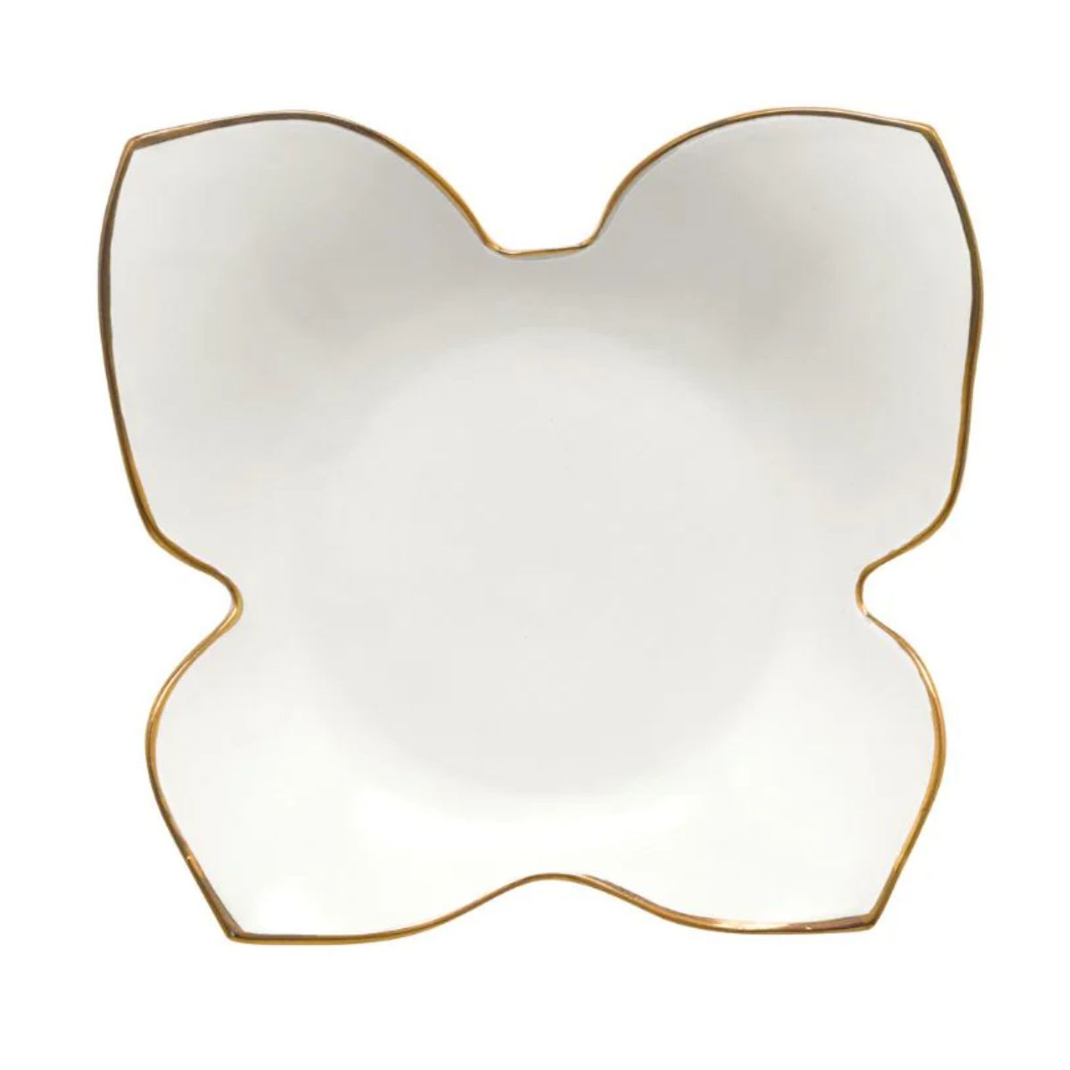 Villari Butterfly White & Gold Trinket Dish