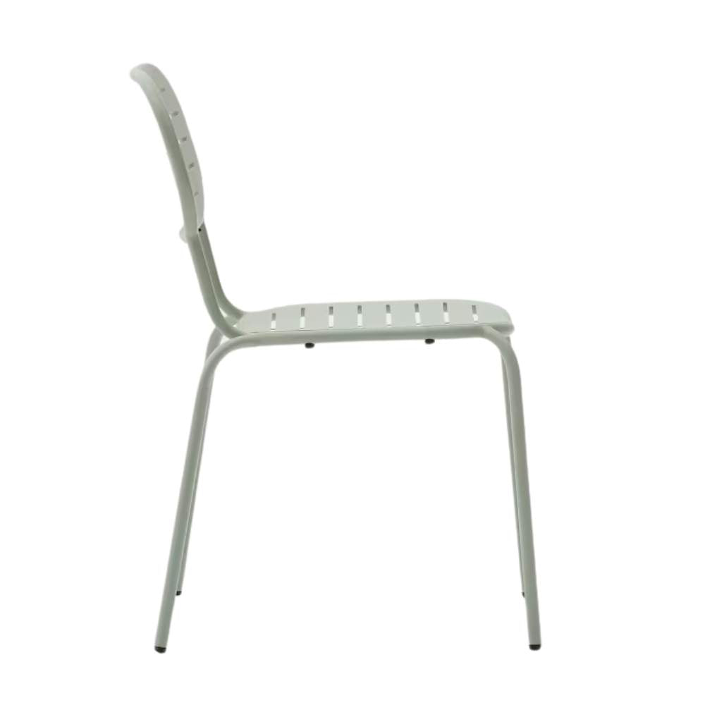 Kave Home Brai Stackable Outdoor Chair in Turquoise Galvanised Steel