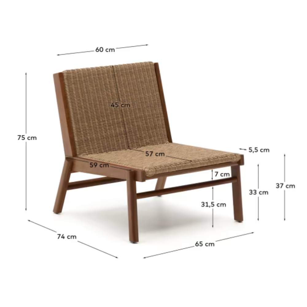 Kave Home Itani Armchair – FSC® 100% Solid Acacia Wood & Synthetic Rattan