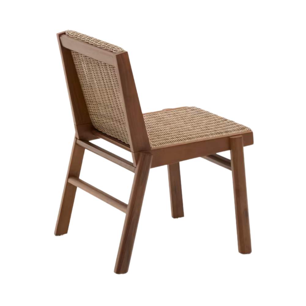 Kave Home Itani Chair in FSC 100% Solid Acacia Wood and Synthetic Rattan