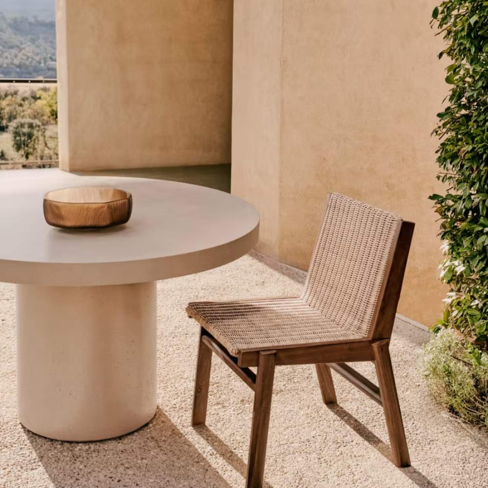 Kave Home Itani Chair in FSC 100% Solid Acacia Wood and Synthetic Rattan